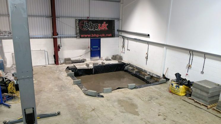 BHP UK – Image of excavation in workshop for the new dyno.